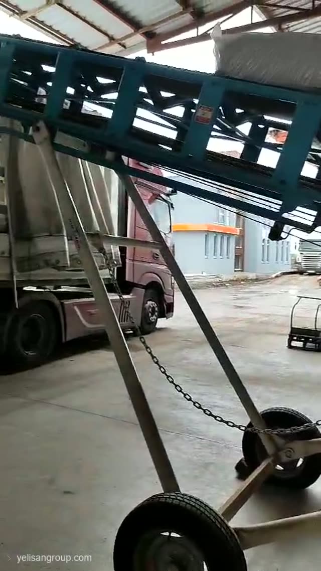 Konveyörle tıra yükleme
